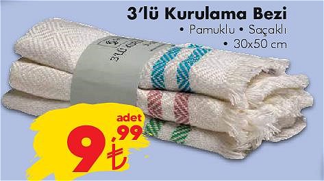 3'lü Kurulama Bezi 30x50 cm image