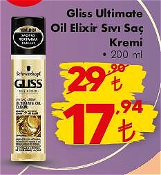 Gliss Ultimate Oil Elixir Sıvı Saç Kremi 200 ml image