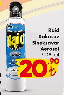 Raid Kokusuz Sineksavar Aerosol 300 ml image