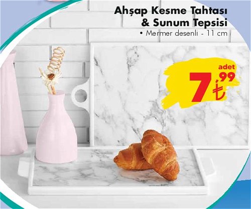 Ahşap Kesme Tahtası & Sunum Tepsisi 11 cm image