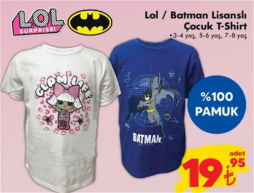 Lol/Batman Lisanslı Çocuk T-Shirt image