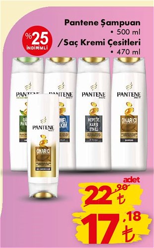 Pantene Şampuan 500 ml / Saç Kremi Çeşitleri 470 ml image