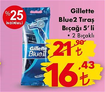 Gillette Blue2 Tıraş Bıçağı 5'li 2 Bıçaklı image