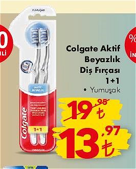 Colgate Aktif Beyazlık Diş Fırçası 1+1 Yumuşak image