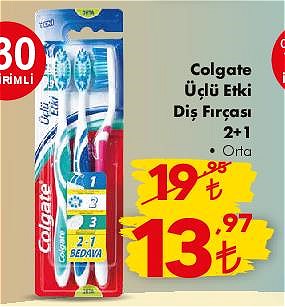 Colgate Üçlü Etki Diş Fırçası 2+1 Orta image