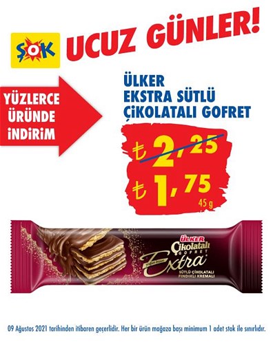 Ülker Ekstra Sütlü Çikolatalı Gofret 45 g image