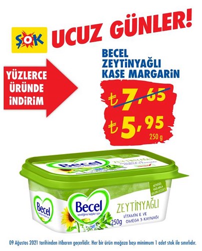 Becel Zeytinyağlı Kase Margarin 250 g image