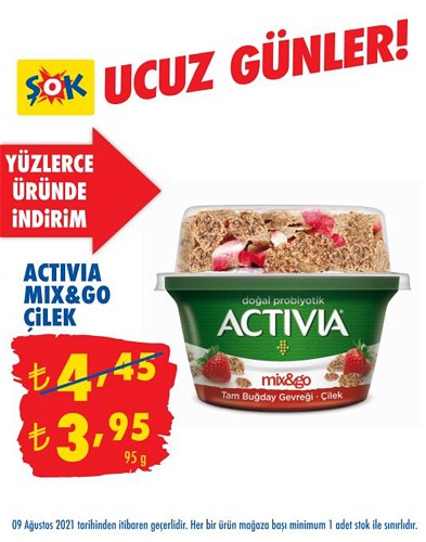 Activia Mix&Go Çilek 95 g image