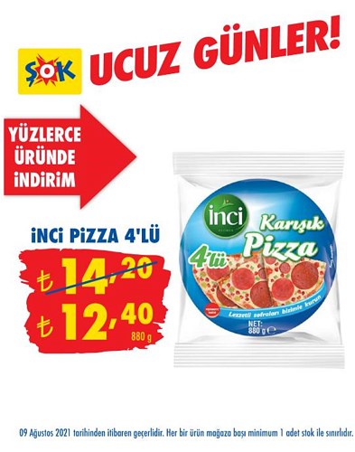 İnci Pizza 4'lü 880 g image