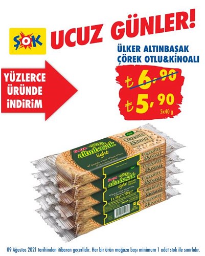 Ülker Altınbaşak Çörek Otlu&Kinoalı 5x40 g image