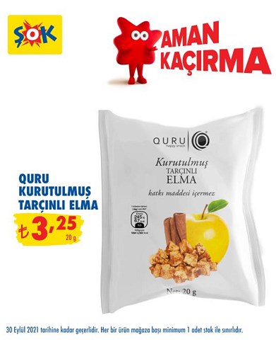 Quru Kurutulmuş Tarçınlı Elma 20 g image