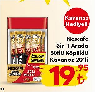 Nescafe 3in 1 Arada Sütlü Köpüklü Kavanoz 20'li+Kavanoz Hediye image