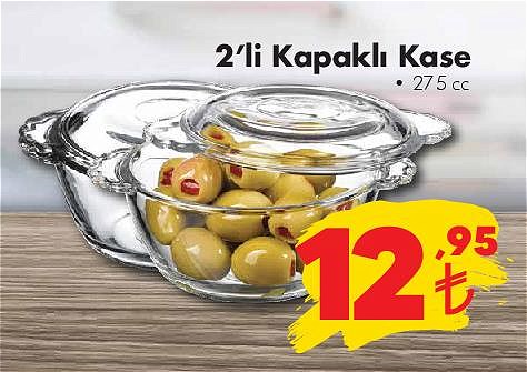 Paşabahçe 2'li Kapaklı Kase 275 cc image