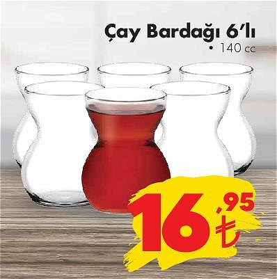 Paşabahçe Çay Bardağı 6'lı 140 cc image