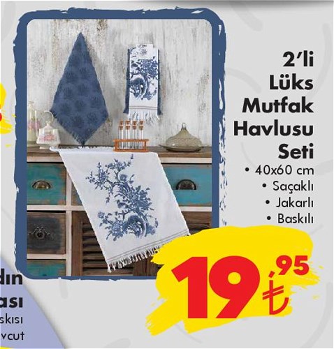2'li Lüks Mutfak Havlusu Seti 40x60 cm image