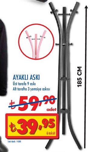 Ayaklı Askı 185 cm image