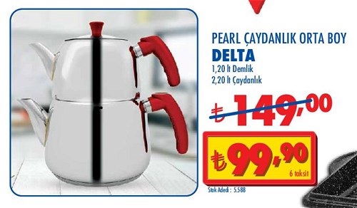 Delta Pearl Çaydanlık Orta Boy image