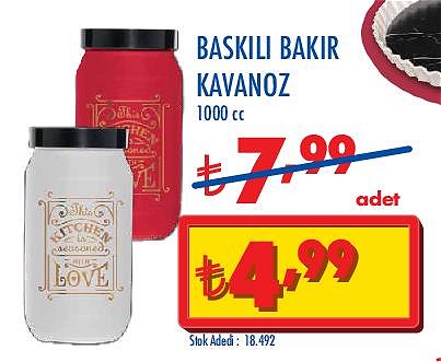 Baskılı Bakır Kavanoz 1000 cc image