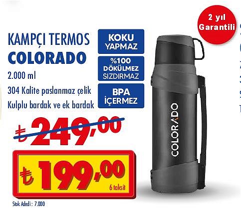 Colorado Kampçı Termos 2000 ml image