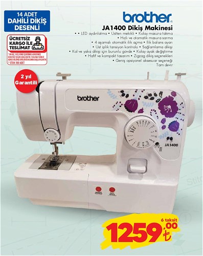 Brother JA 1400 Dikiş Makinesi image