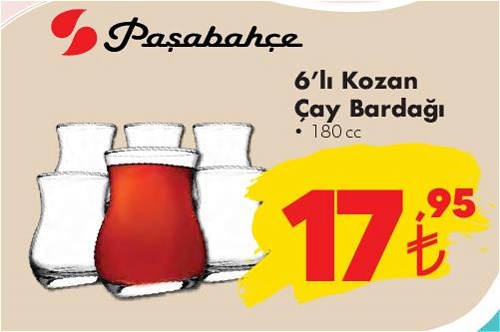 Paşabahçe 6'lı Kozan Çay Bardağı 180 cc image