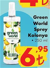 Green World Sprey Kolonya 250 ml image