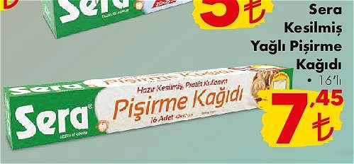 Sera Kesilmiş Yağlı Pişirme Kağıdı 16'lı image