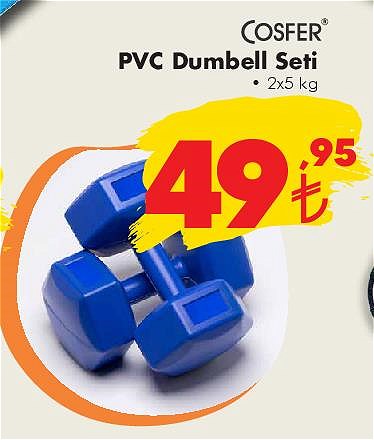 Cosfer Pvc Dumbell Seti 2x5 kg image