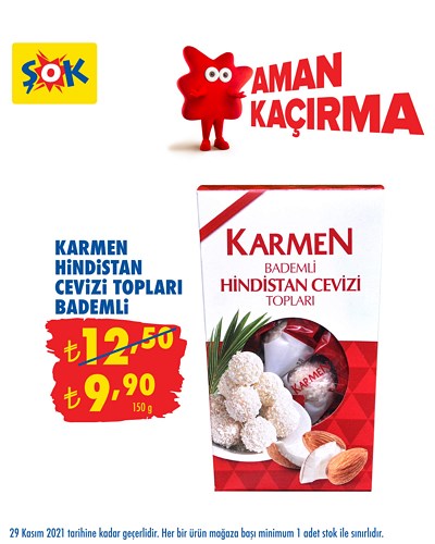 Karmen Hindistan Cevizi Topları Bademli 150 g image