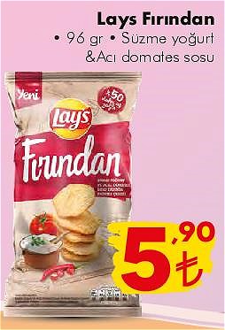 Lays Fırından 96 gr Süzme Yoğurt & Acı Domates Sosu image