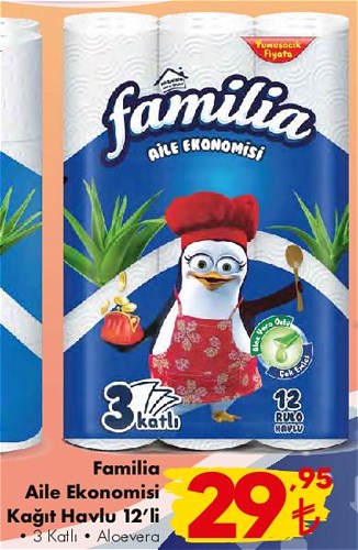 Familia Aile Ekonomisi Kağıt Havlu 12'li 3 Katlı Aloevera image