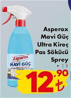 Asperox Mavi Güç Ultra Kireç Pas Sökücü Sprey 1 lt image