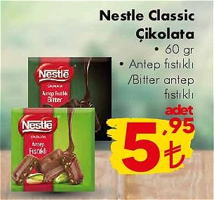 Nestle Classic Çikolata 60 gr image