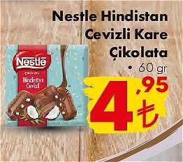 Nestle Hindistan Cevizli Kare Çikolata 60 gr image