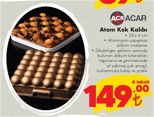 Acar Atom Kek Kalıbı 28x6 cm image