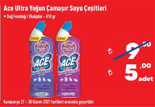 Ace Ultra Yoğun Çamaşır Suyu Çeşitleri 810 gr image