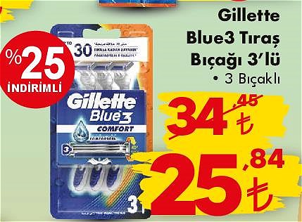 Gillette Blue3 Tıraş Bıçağı 3'lü 3 Bıçaklı image
