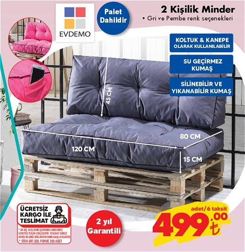 Evdemo 2 Kişilik Minder image