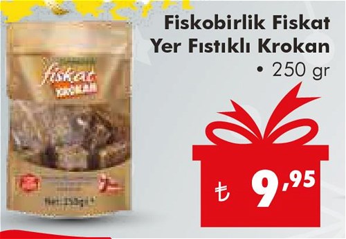 Fiskobirlik Fiskat Yer Fıstıklı Krokan 250 gr image