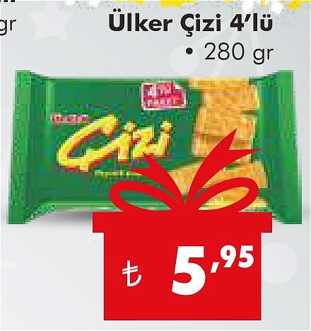 Ülker Çizi 4'lü 280 gr image