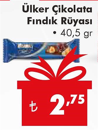 Ülker Çikolata Fındık Rüyası 40.5 gr image