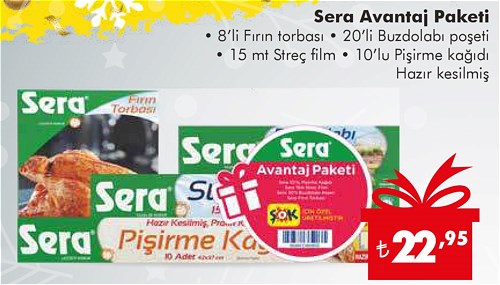 Sera Avantaj Paketi 8'li Fıırn Torbası/20'li Buzdolabı Poşeti/10' Pişirme Kağıdı image