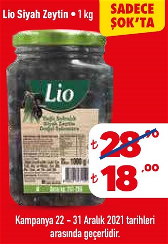 Lio Siyah Zeytin 1 kg image