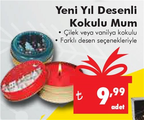 Yeni Yıl Desenli Kokulu Mum image