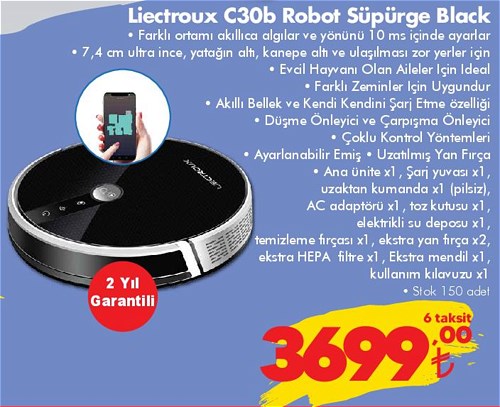 Liectroux C30B Robot Süpürge Black image