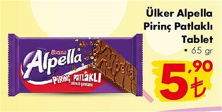 Şok Ülker Alpella Pirinç Patlaklı Tablet 65 gr