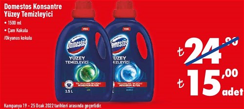 Domestos Konsantre Yüzey Temizleyici 1500 ml image