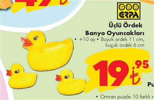 Erpa Üçlü Ördek Banyo Oyuncakları image