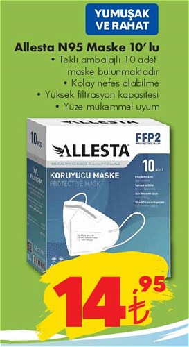 Allesta N95 Maske 10'lu image
