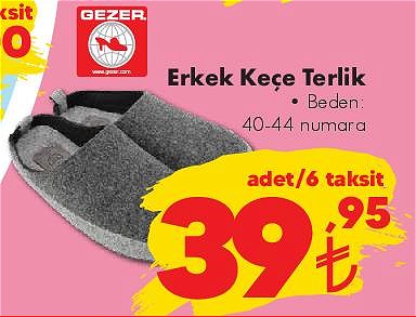 Gezer Erkek Keçe Terlik image